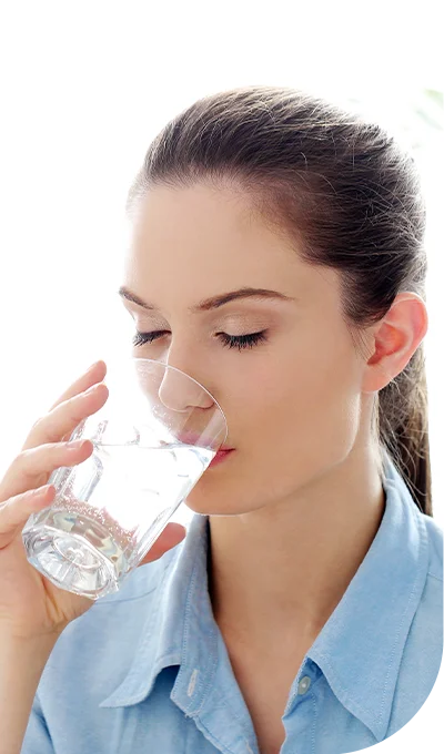 Girl is Drinking Water