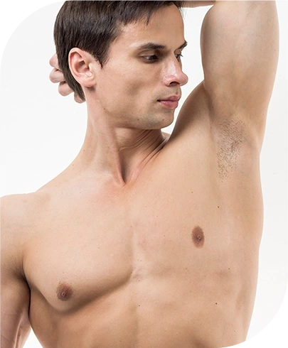 a guy showing his armpit